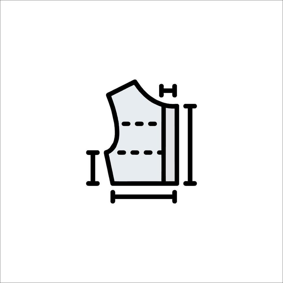 A shirt with a measurement on it vector