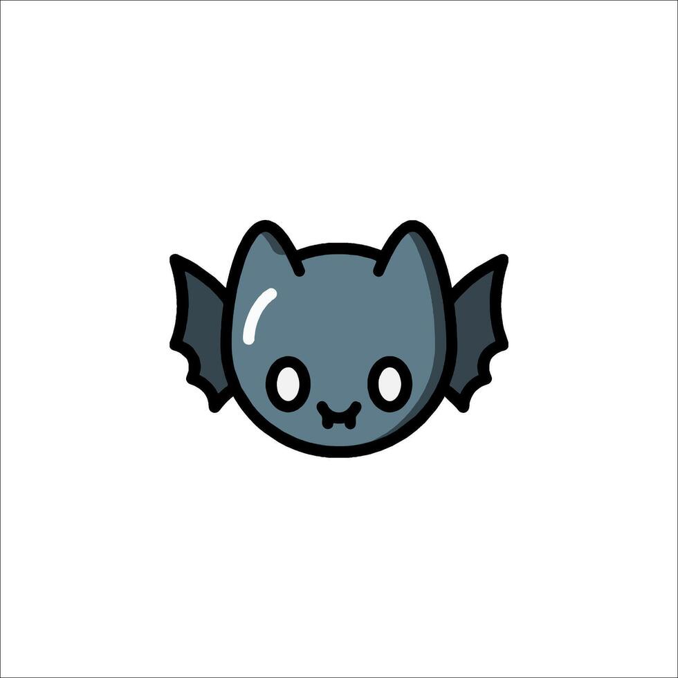 A cartoon bat with a smile on its face vector