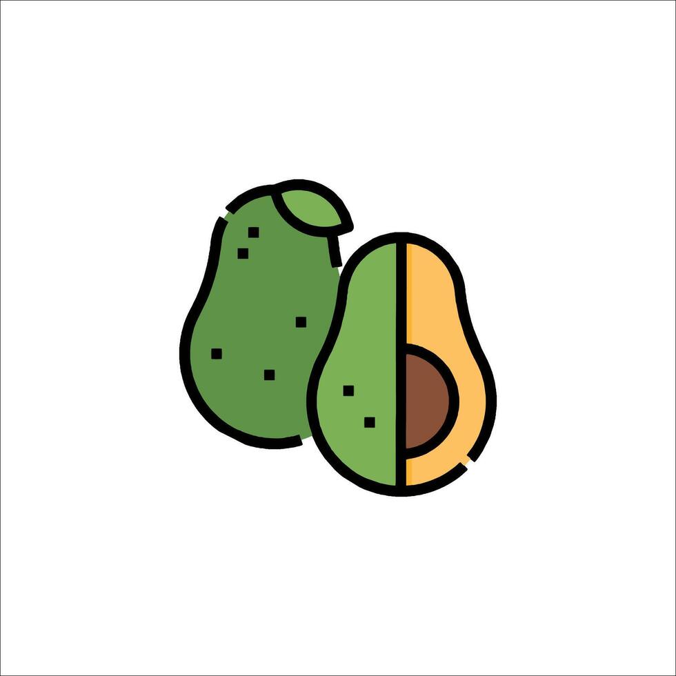 Avocado icon illustration vector