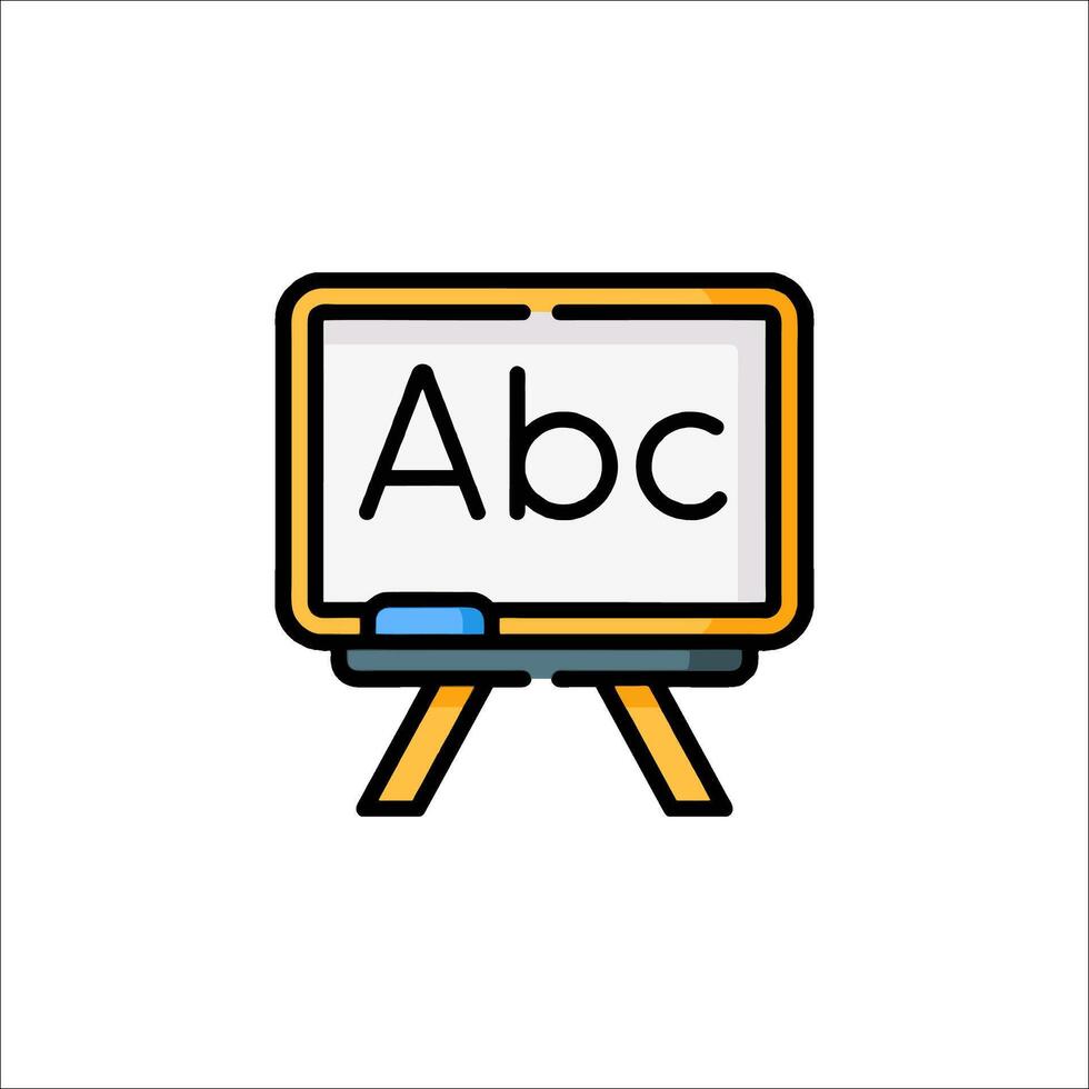 Abc on a whiteboard illustration vector