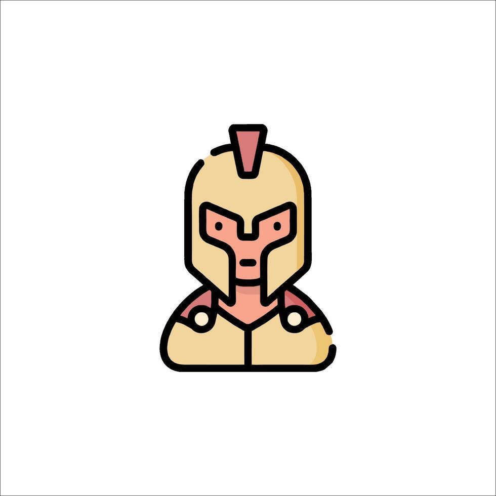 A cartoon character in a helmet vector