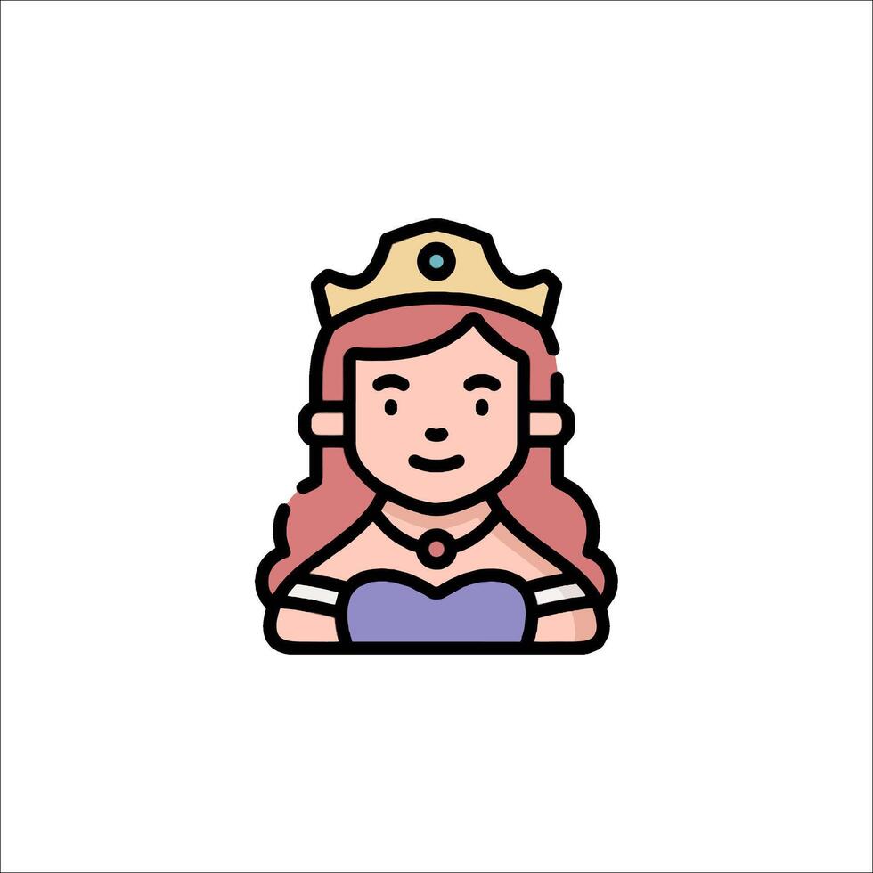 Princess icon illustration vector