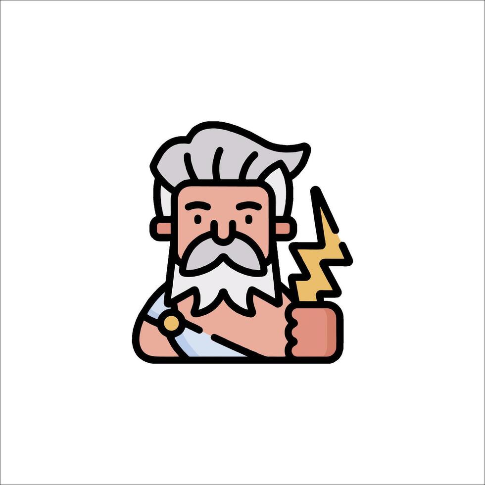 A cartoon image of a man with a lightning bolt vector