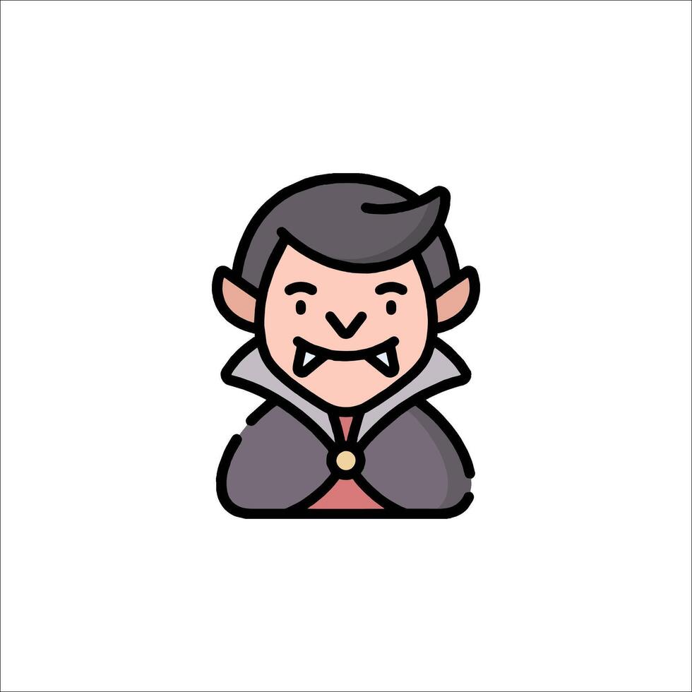 A cartoon character with a vampire face vector