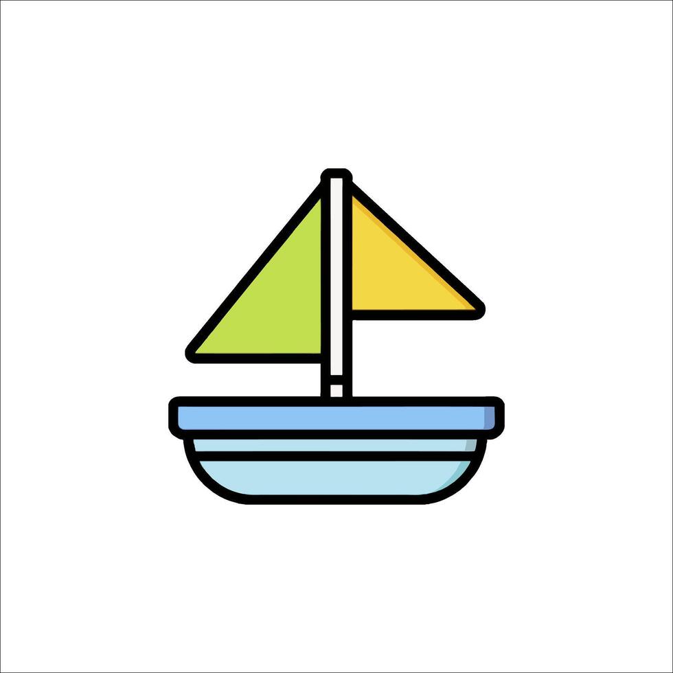 A sailboat icon on a white background vector