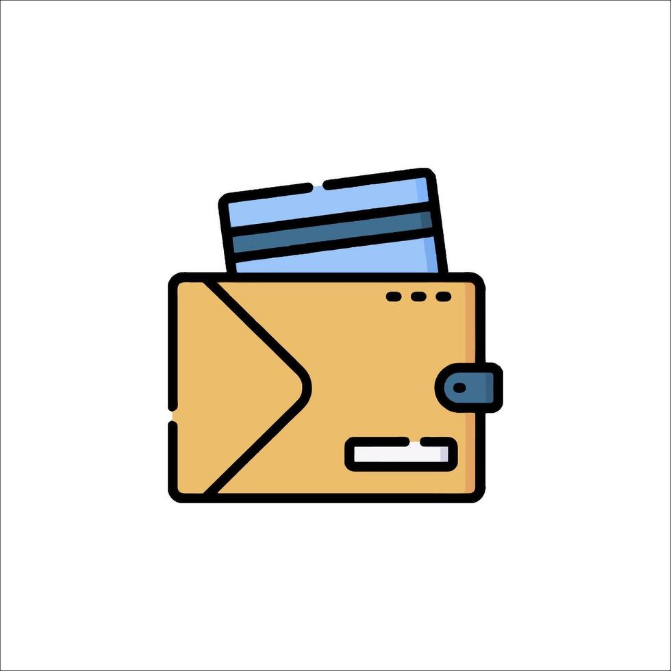 An icon of a credit card in a wallet vector
