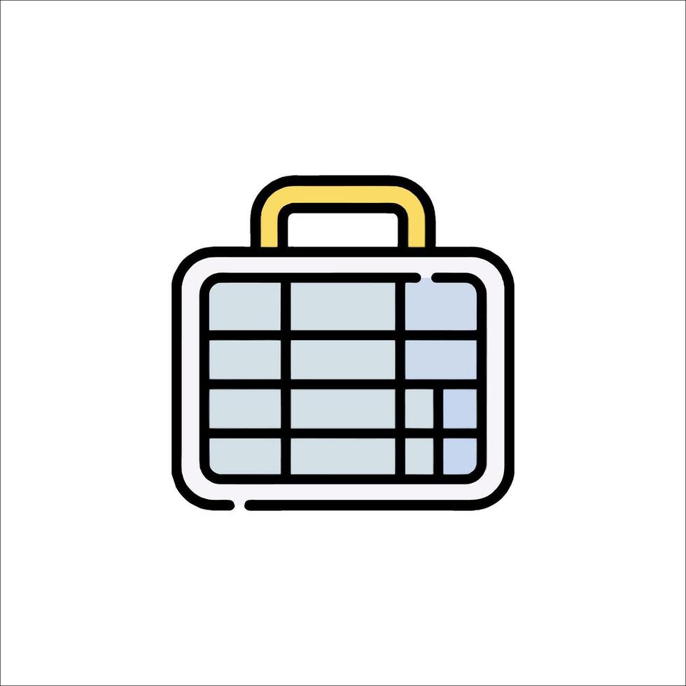 A briefcase icon with a checkbook in it vector