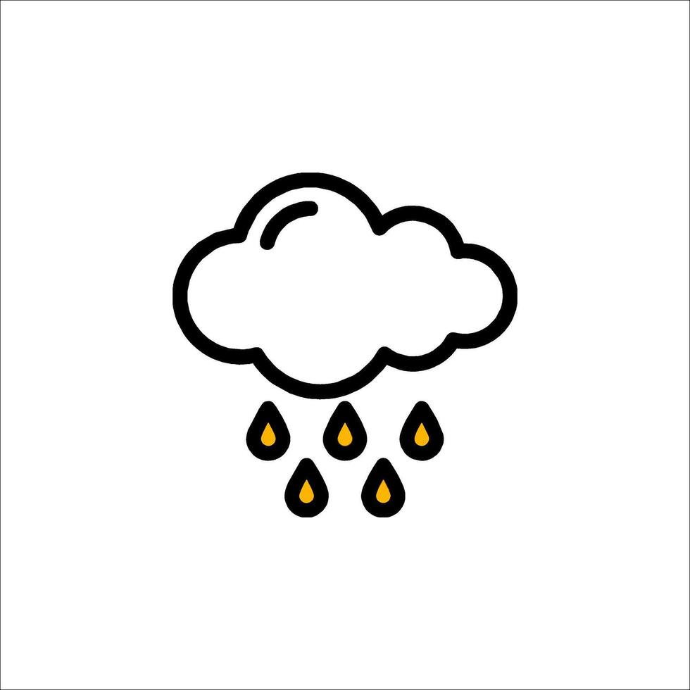 Rain icon illustration vector