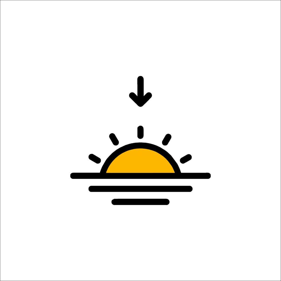 Sunrise icon illustration vector