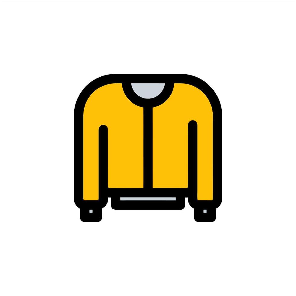 A yellow jacket icon on a white background vector