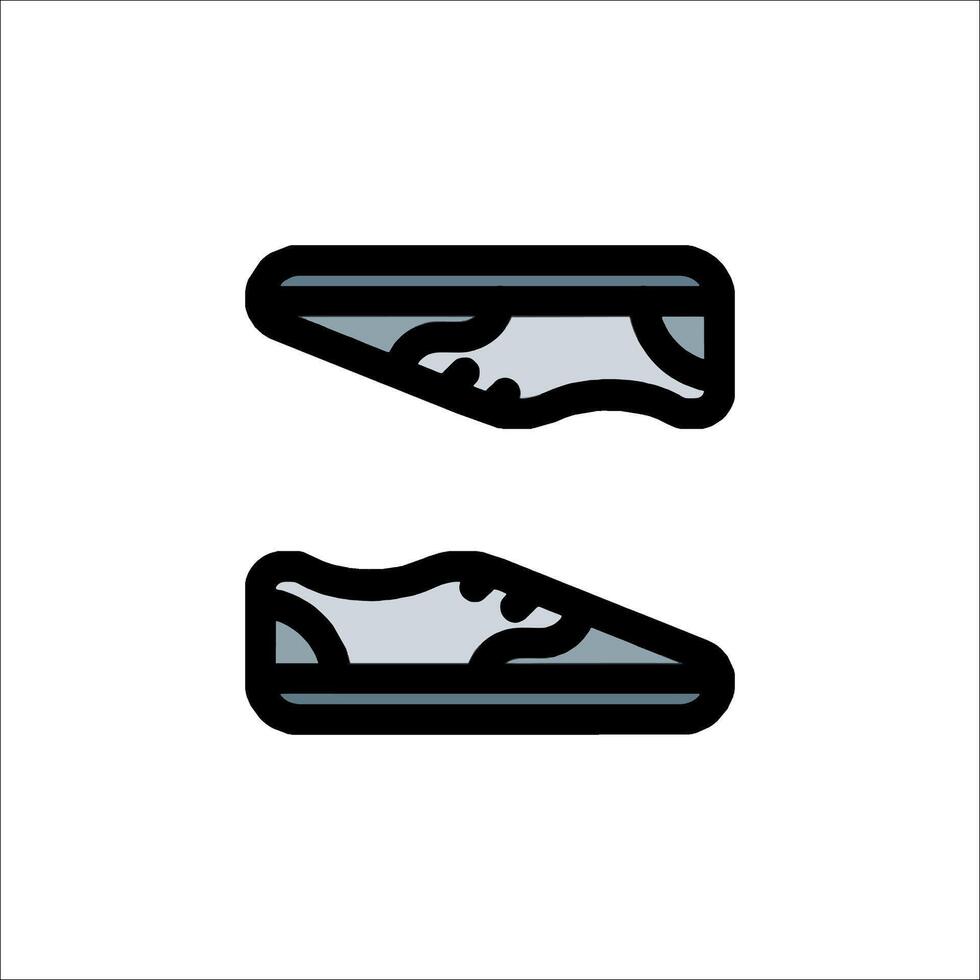 Two shoes with a line on them vector