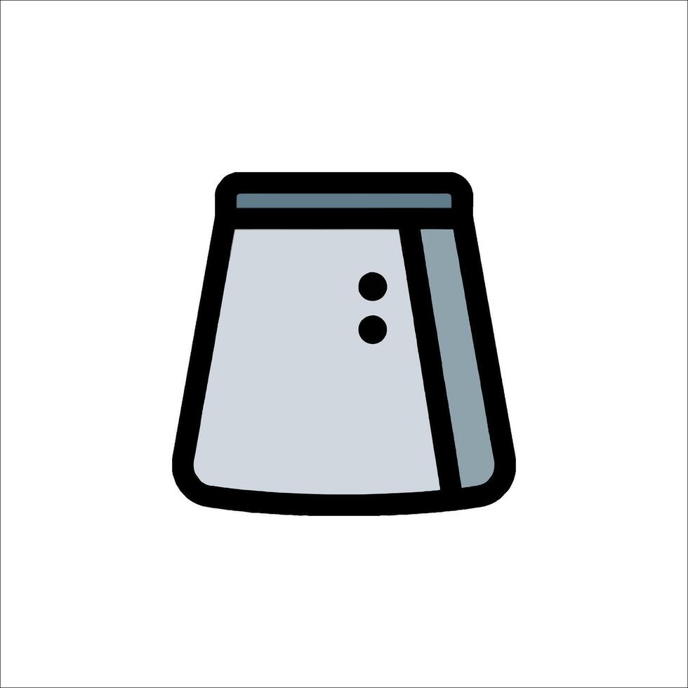 A white background with a black and gray drawing of a pair of pants vector
