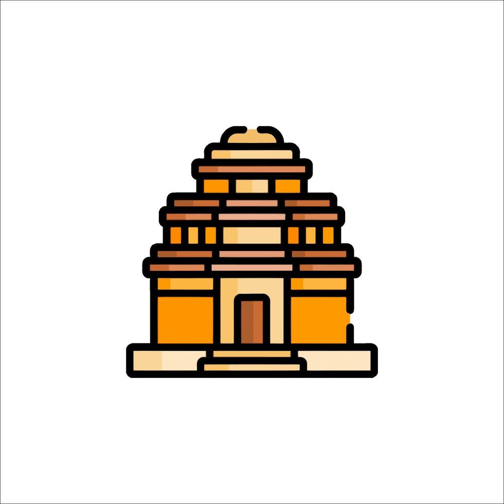 An icon of a temple in india vector
