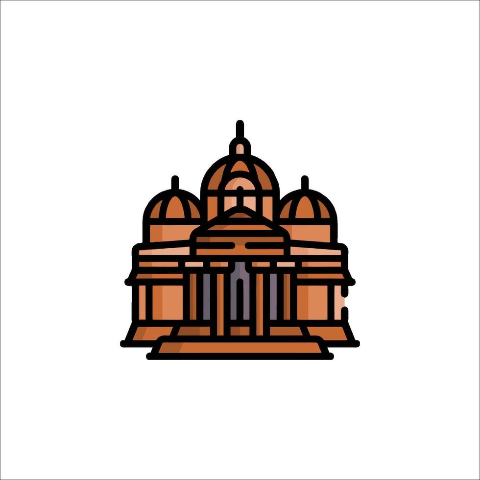 A building with domes on top of it vector