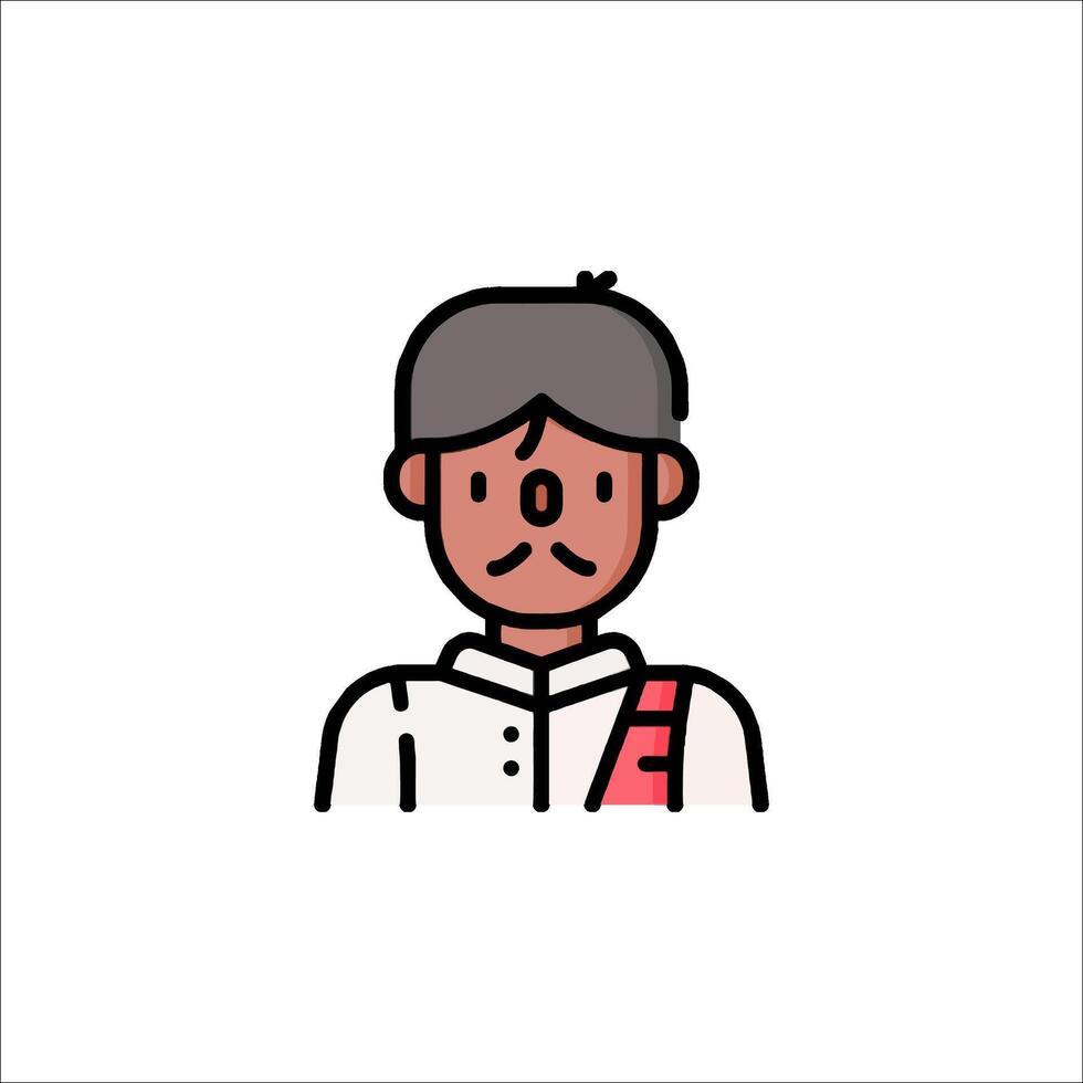 A man with a red tie on his head vector