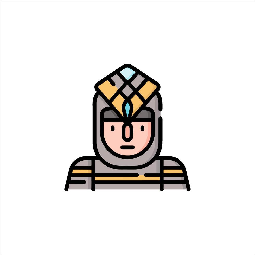 A knight in armor icon vector