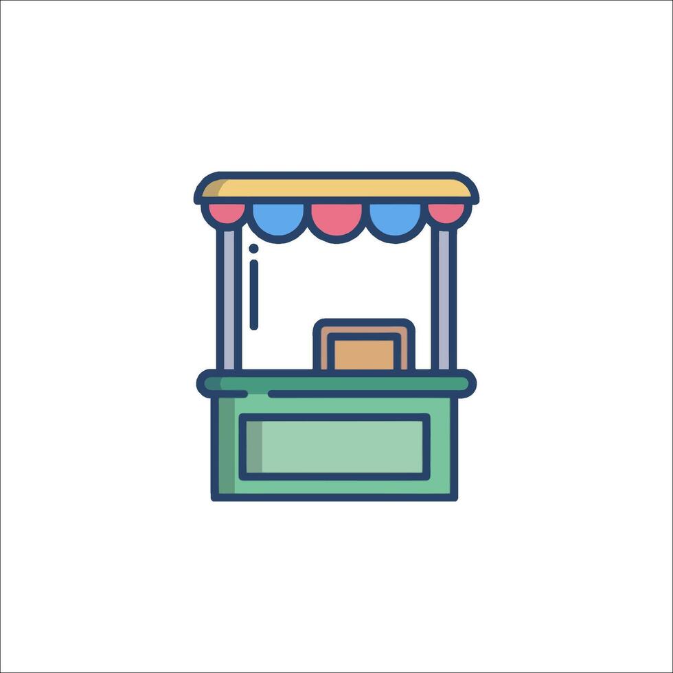 A food stand icon on a white background vector