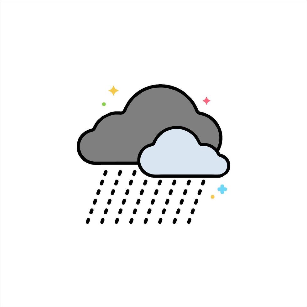 Rainy weather icon vector