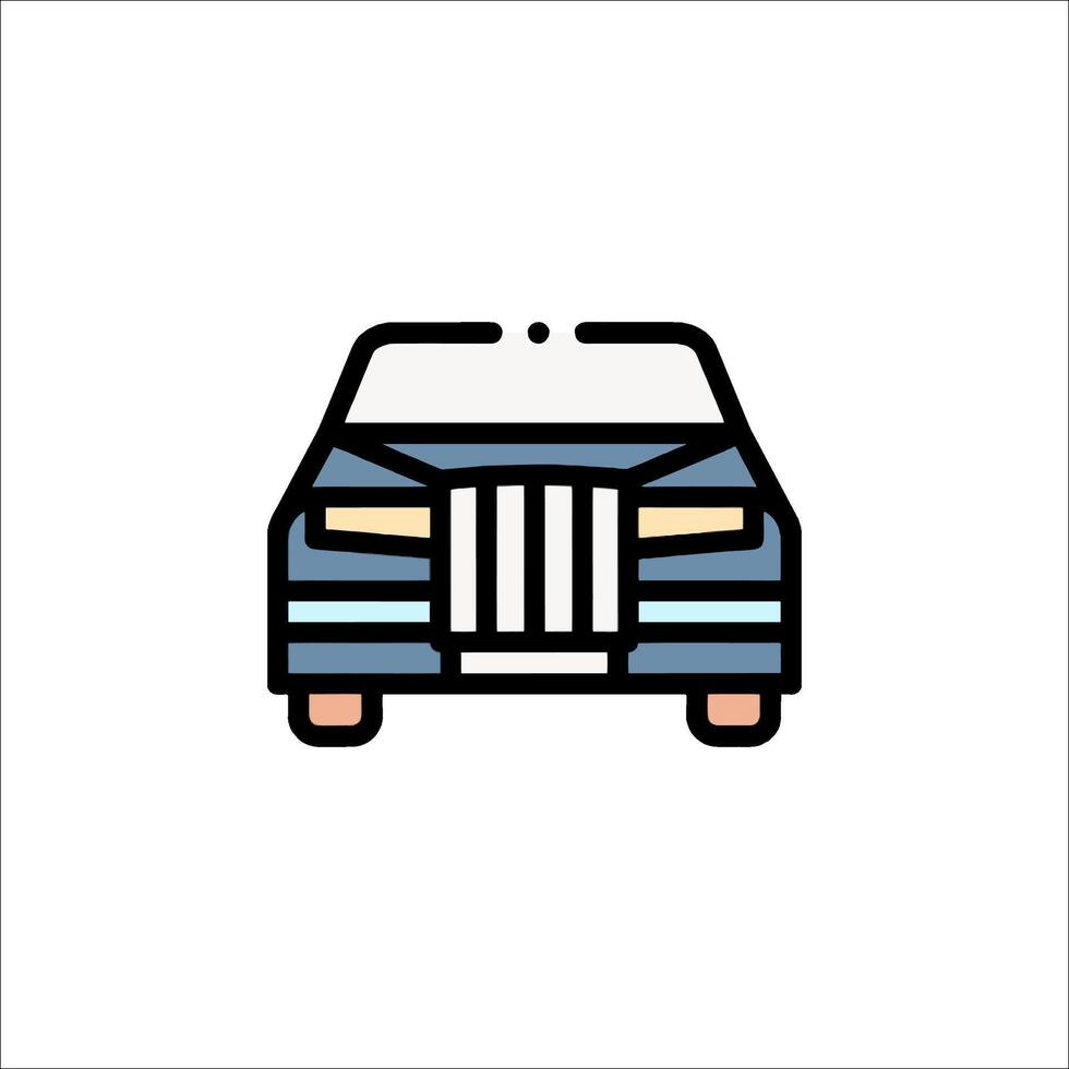 A car icon in a line style vector