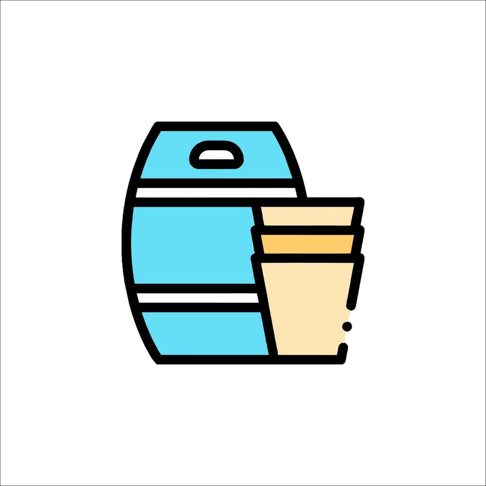 Beer barrel icon, illustration vector
