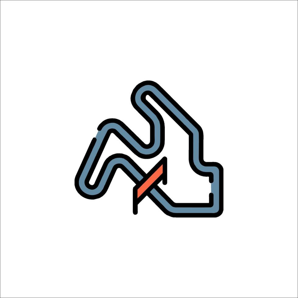 A logo for a racing game vector