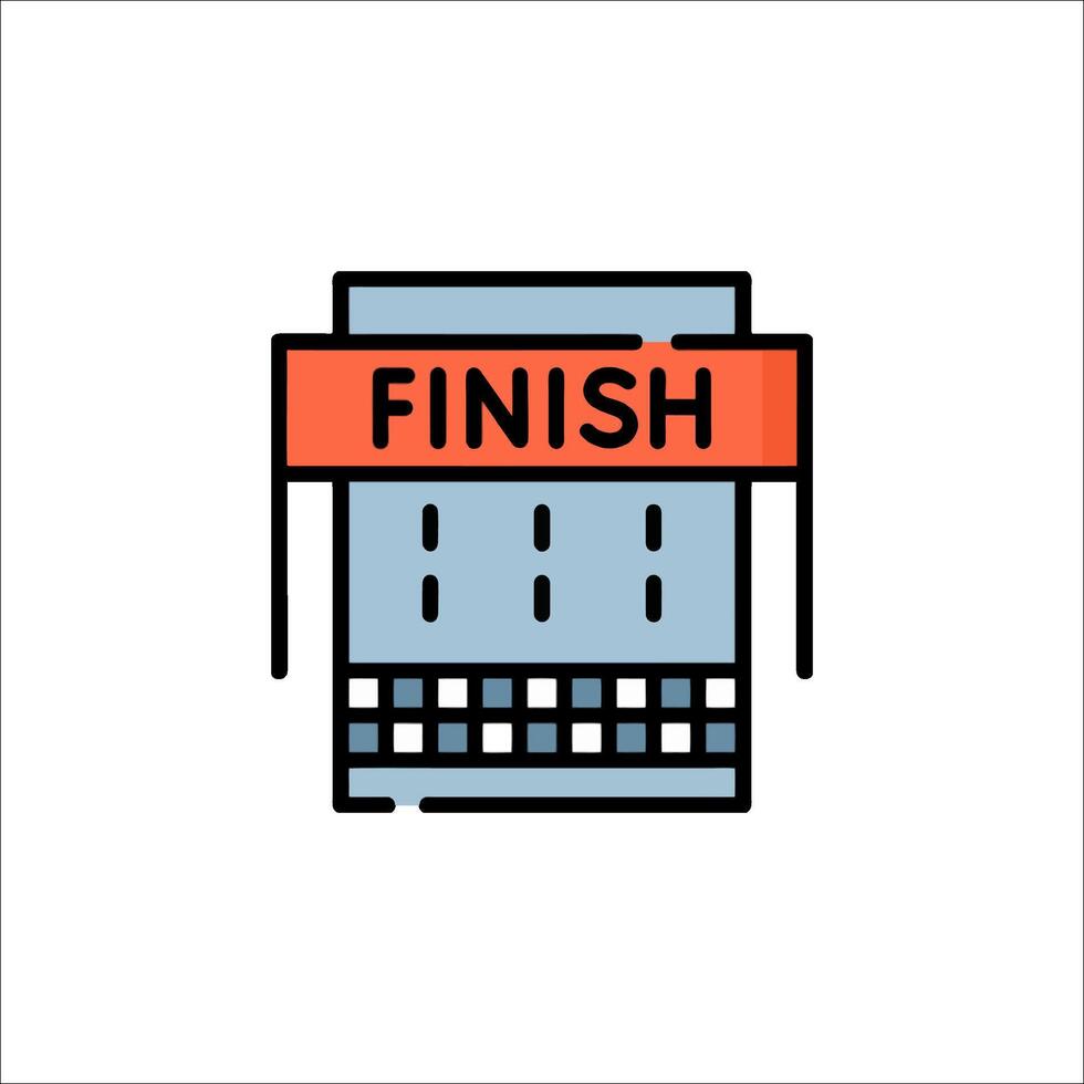 Finish line icon vector