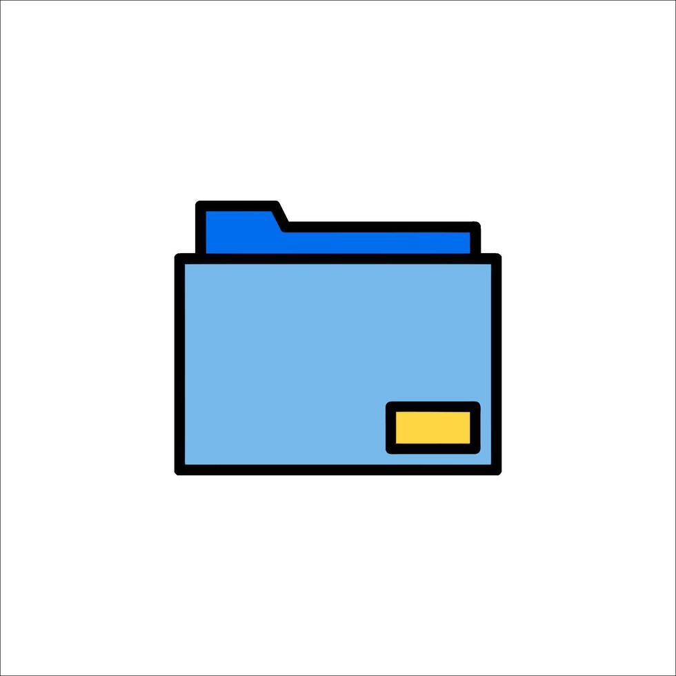 A folder icon on a white background vector