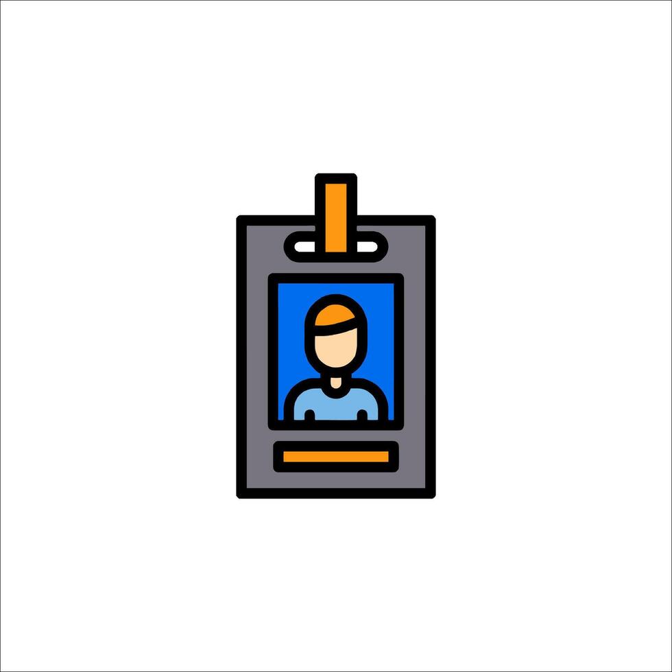 A person is in a badge icon vector