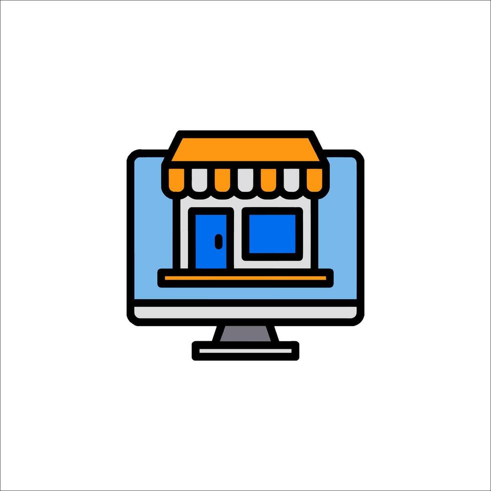 Online store icon illustration vector
