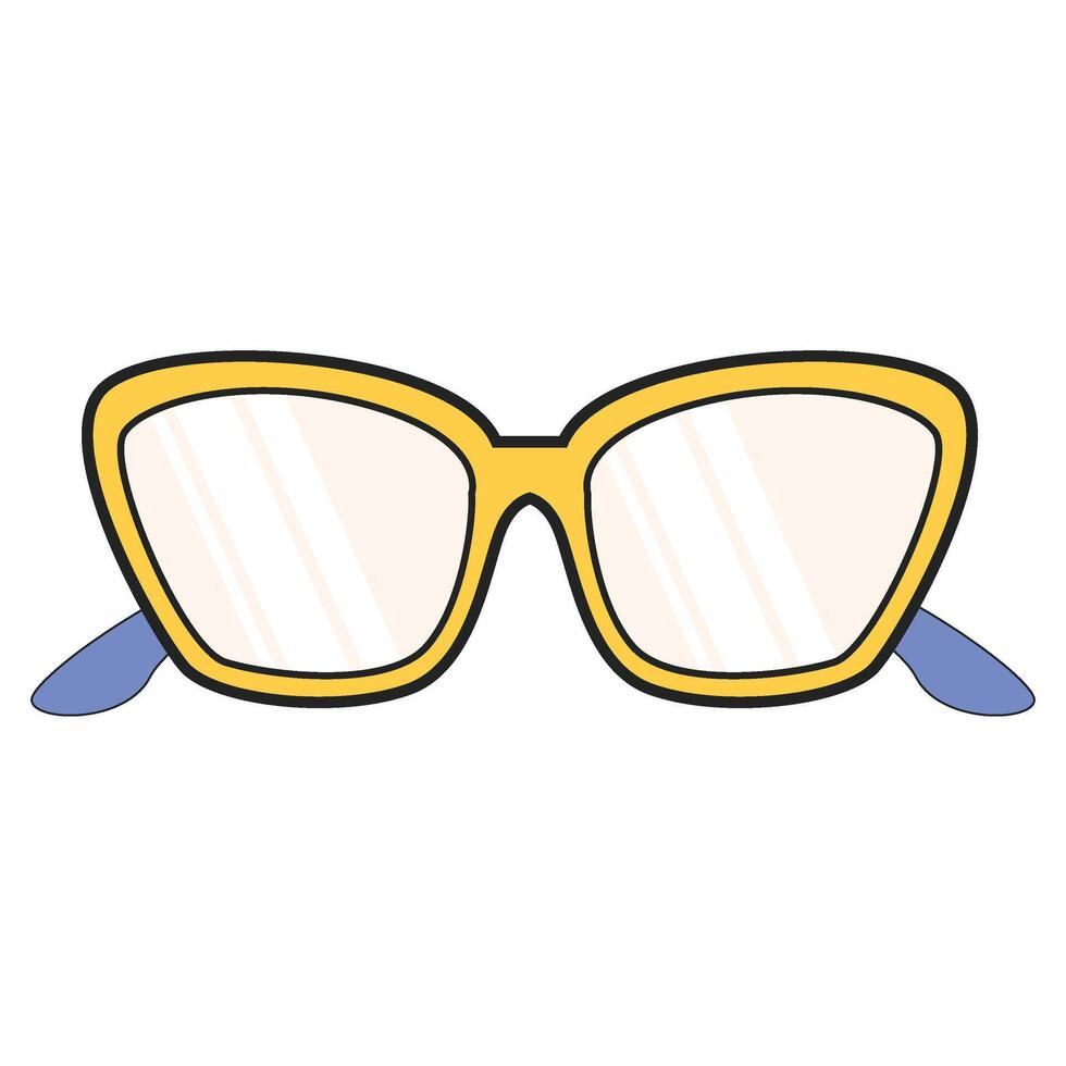 Glasses Nostalgic Retro Icon vector