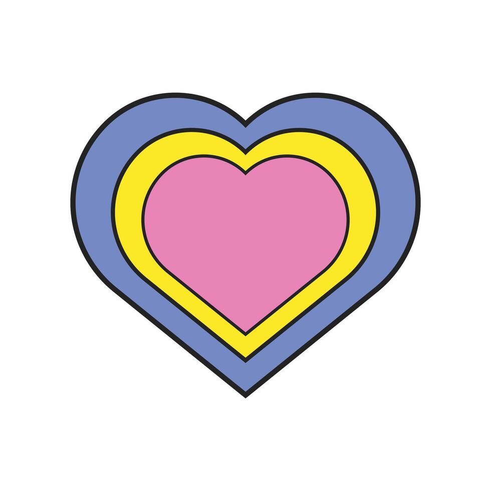 Heart Nostalgic Retro Icon vector