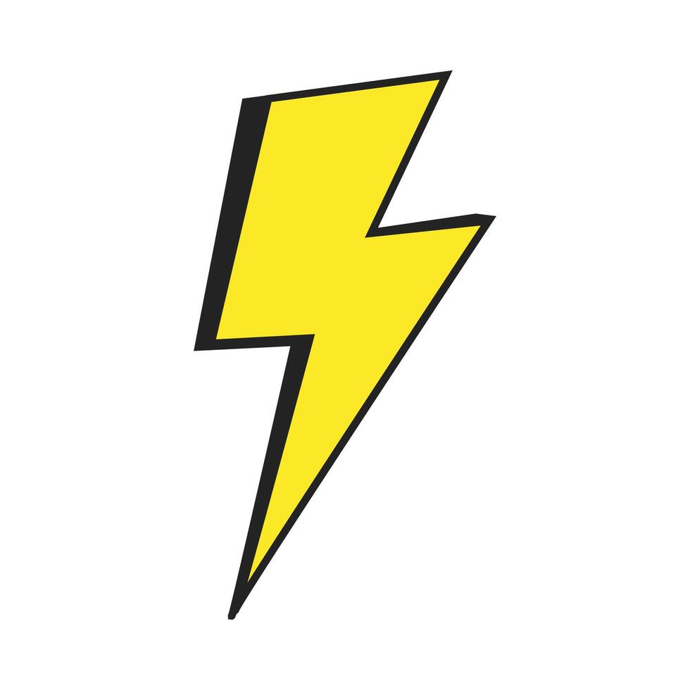 Lightning Nostalgic Retro Icon vector