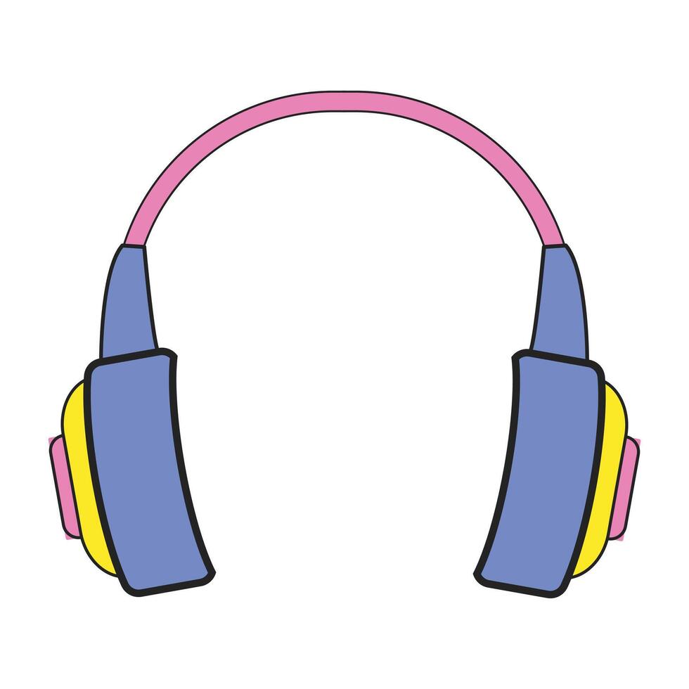 Headphone Nostalgic Retro Icon vector