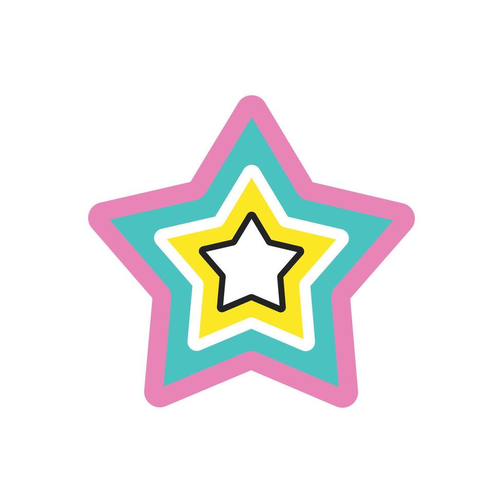 Colorful Star Illustration vector