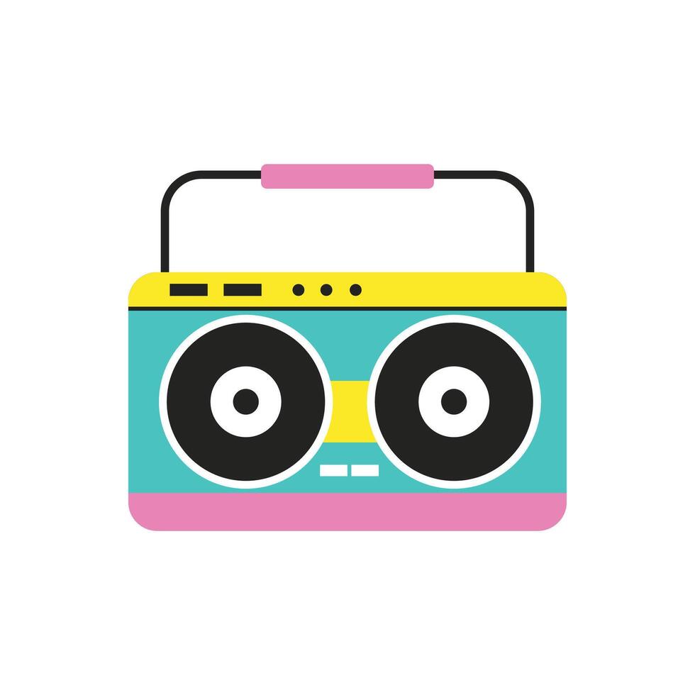 Retro Boombox Illustration vector