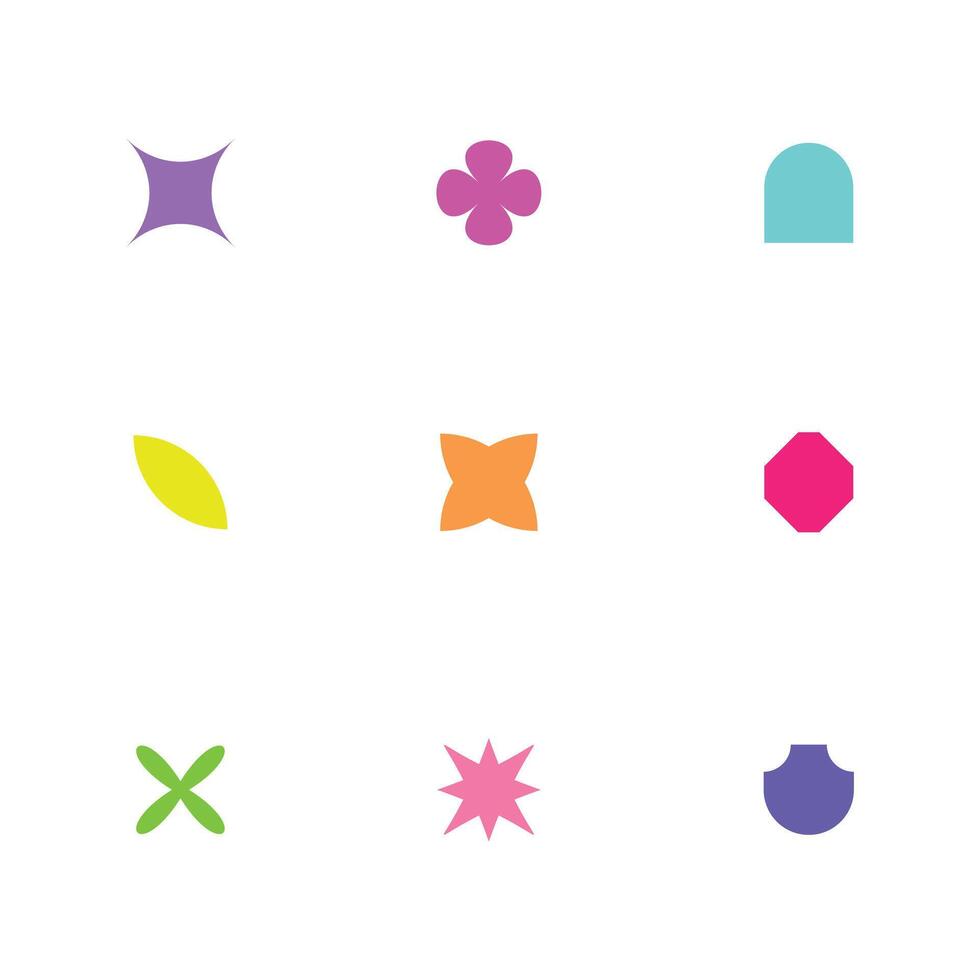 Modern forms shapes collection abstract geometry vector