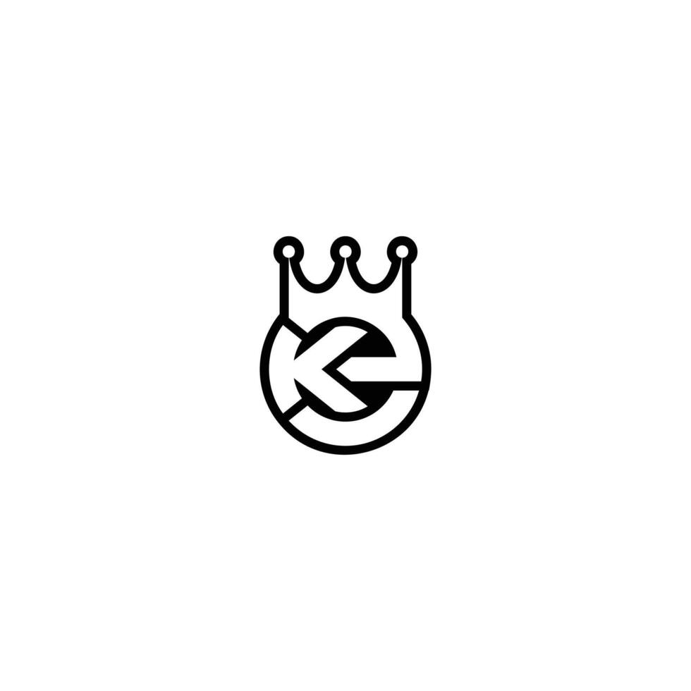 Unique Crown KE Monogram Alphabet Logo for Modern Companies vector