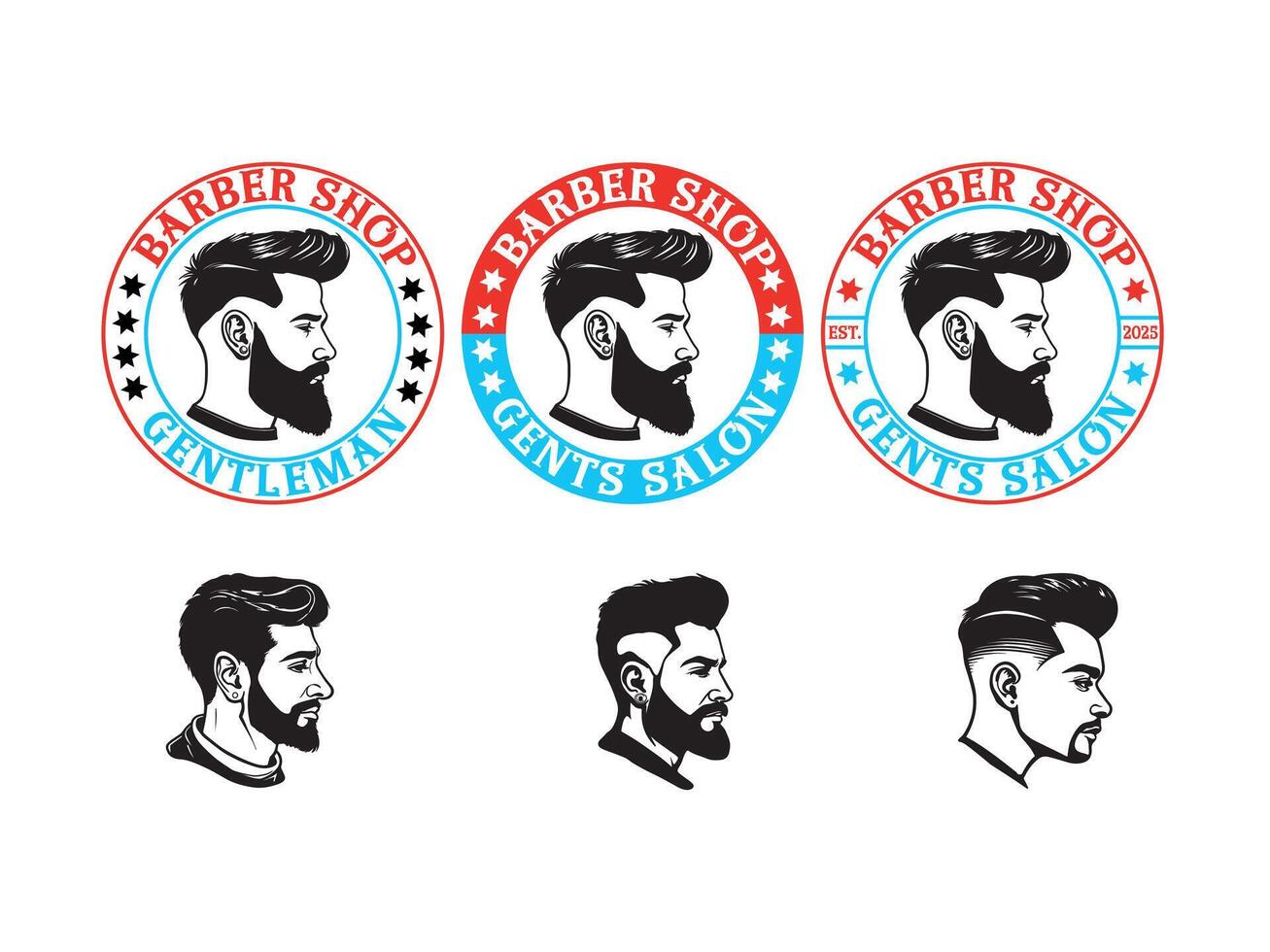 Retro barber shop logo vector