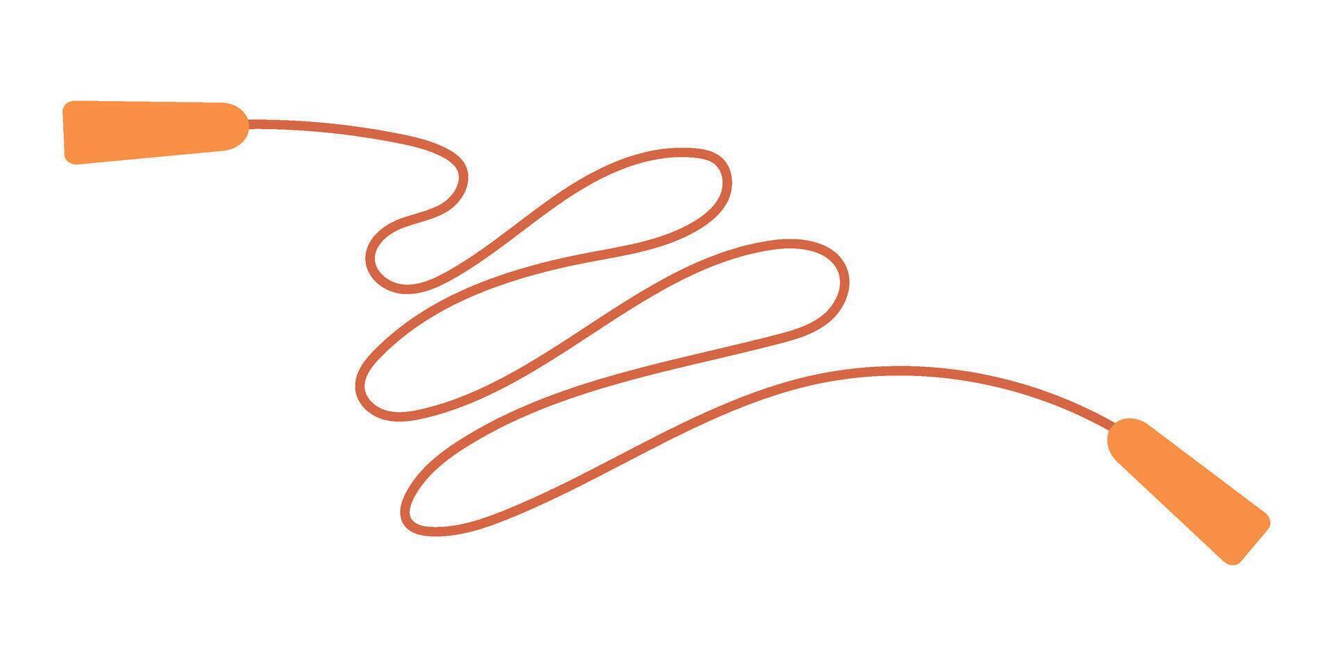 Jump rope for sports in clip art style. Isolated illustration for your design vector