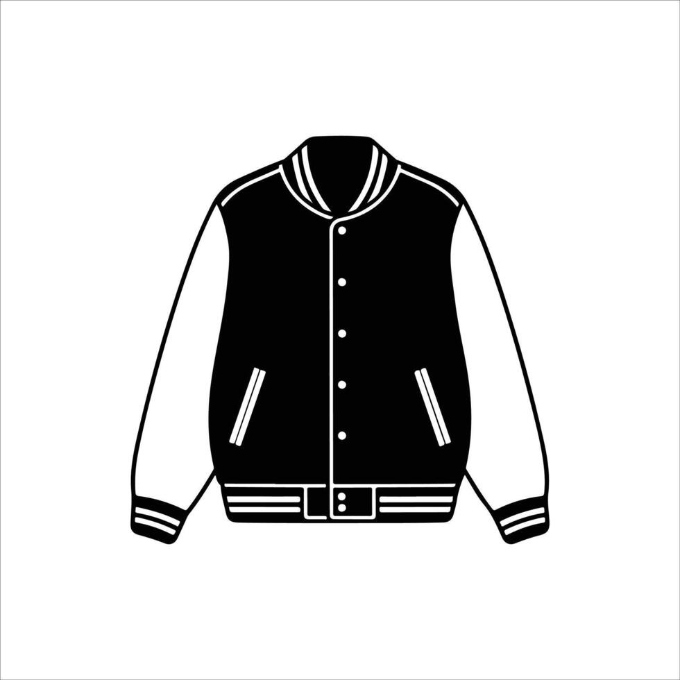 Bomber jacket technical fashion illustration. bomber jacket template illustration. front and back view. oversized. drop shoulder. unisex. white colour. CAD mockup vector