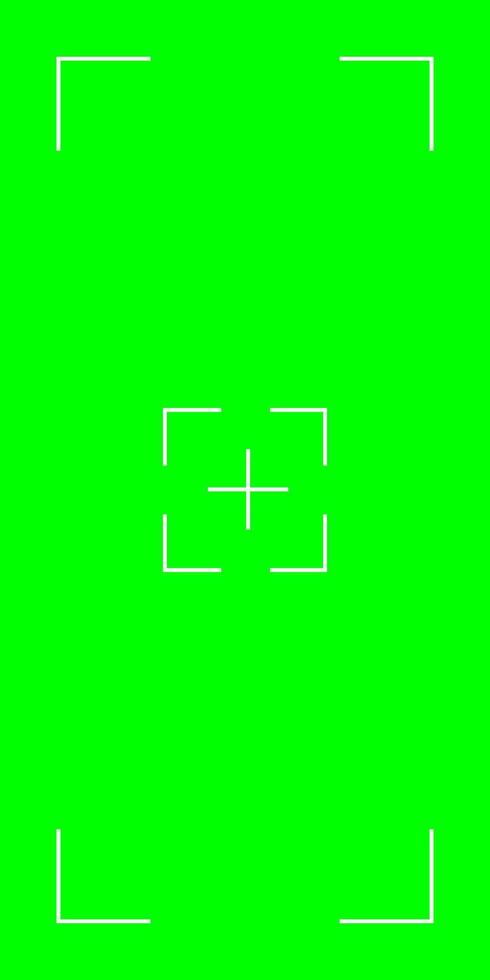 Vertical green background for chroma key effects. Features tracking markers for social media production. template. vector