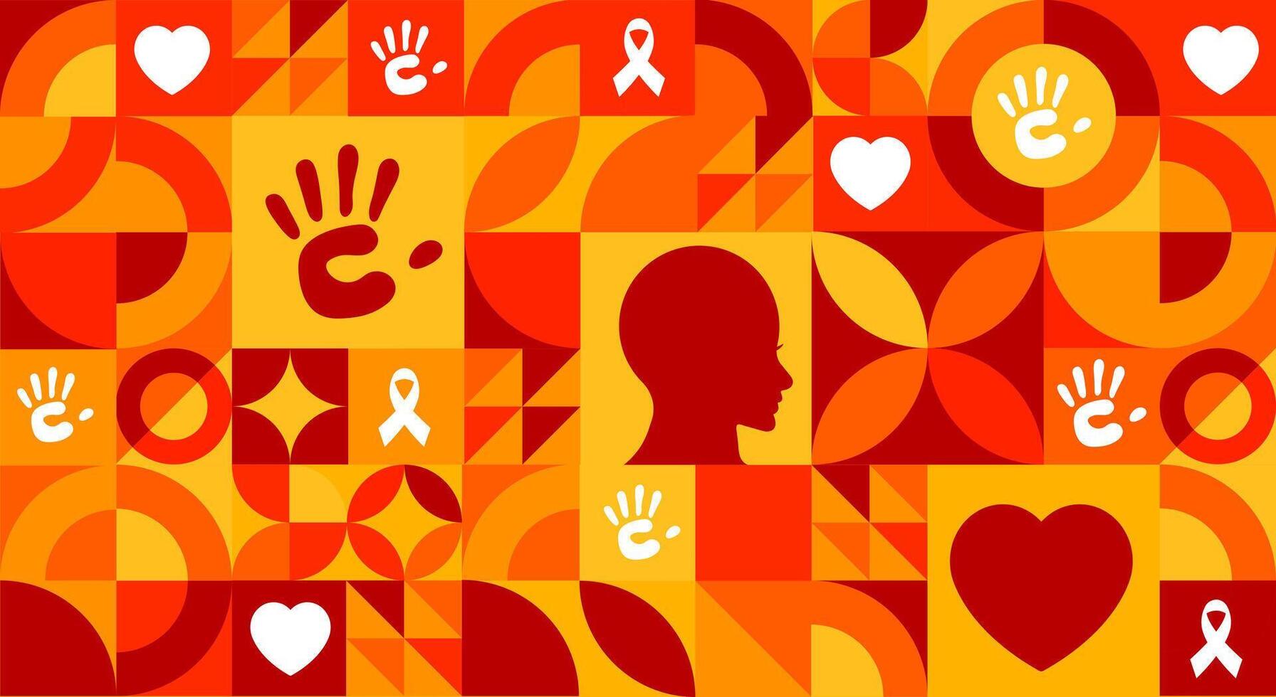 National Teen Dating Violence Awareness and Prevention Month design with red and yellow color vector