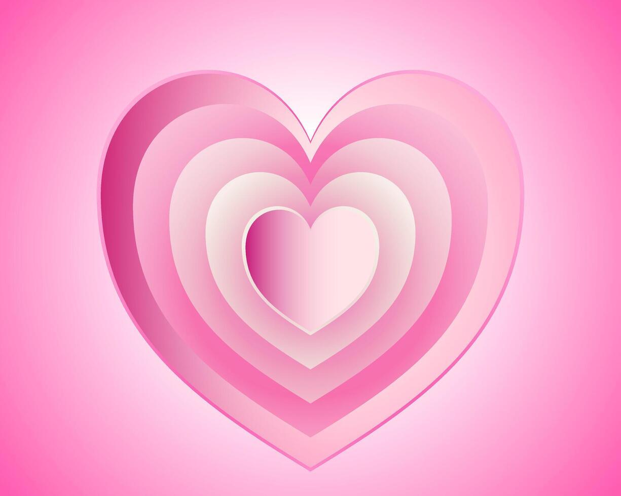 Abstract white and pink color background with heart shape, use for frame and label. illustration. vector