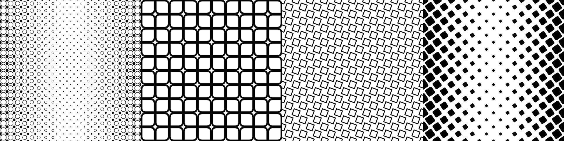 Monochrome geometric pattern collection vector