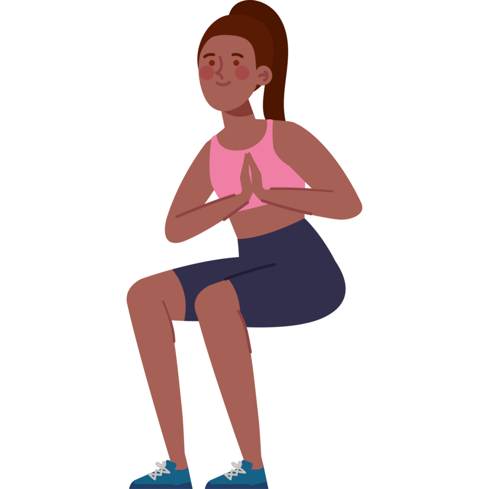 gym stretching woman png