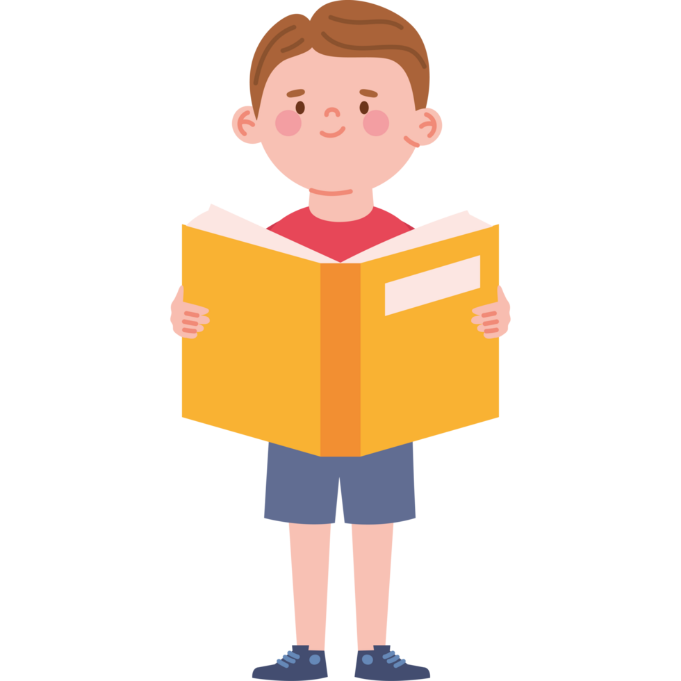 reader boy with a book png