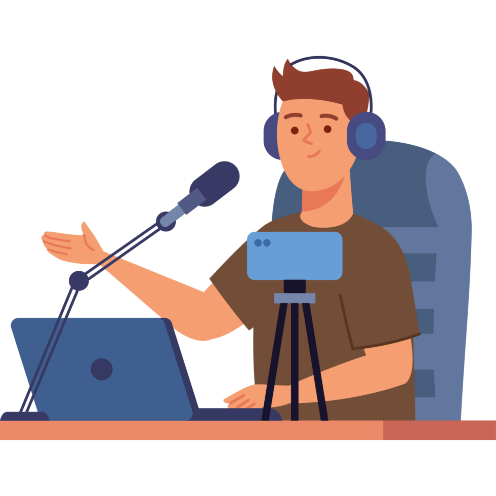 streamer man with webcam png
