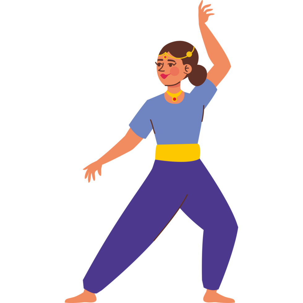 woman dancing traditional bharatanatyam png