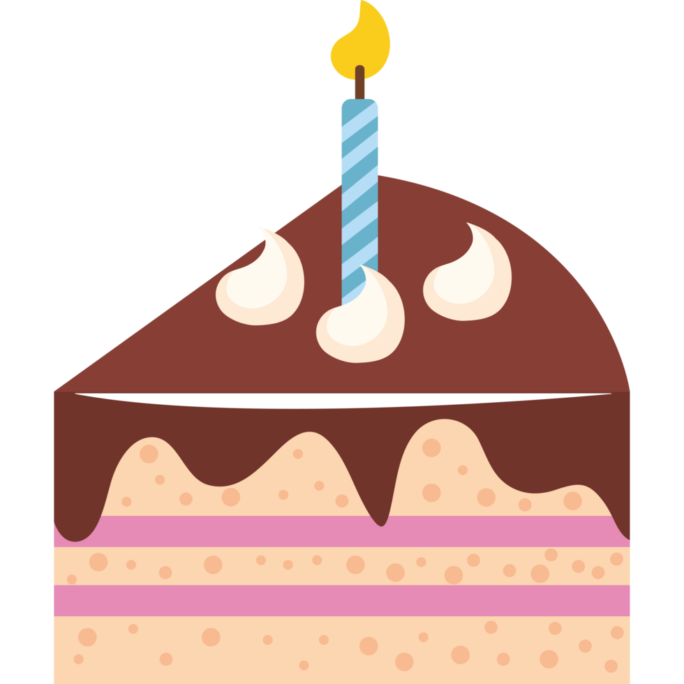 birthday cake slice with candle png