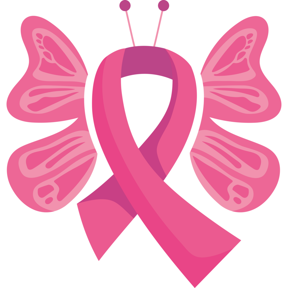 feather pink ribbon breast cancer awareness png
